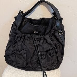 Burberry Nylon Leather Trimmed Shoulder Bag.   Excellent Condition